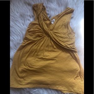 Mustard yellow Anthropologie tank by Deletta